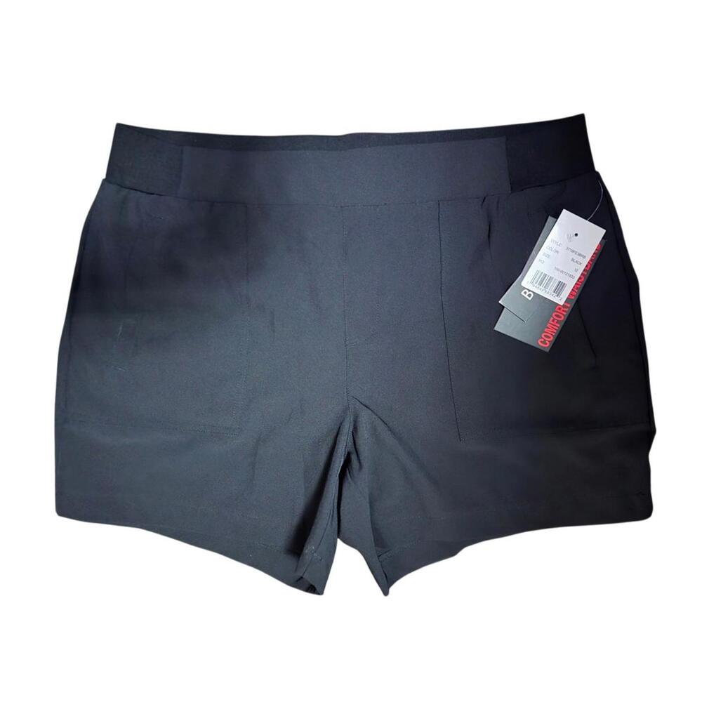 Women's Black Briggs Shorts with Comfort Waistband NWT Size 12